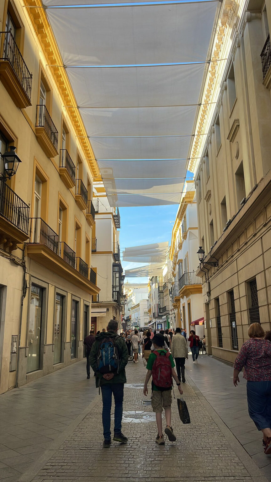Sevilla: toldos en las calles comerciales, pero no en el patio de los ...